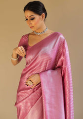 PINK BANARASI SILK SAREE