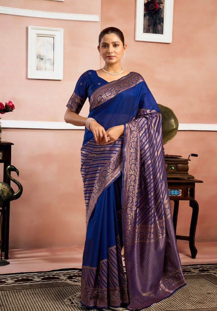 Raatrani Resham Banarasi Silk Saree